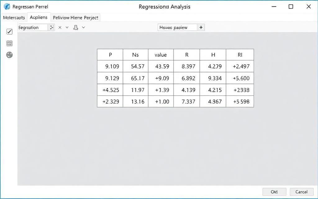 Gretl regression analysis output